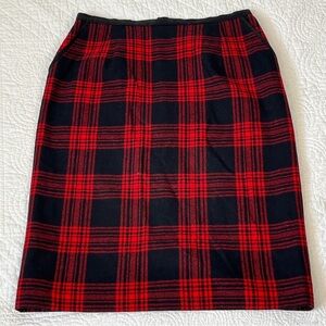 Pendleton Plaid Wool Skirt Womens Tartan Academia Old Money Retro‎ Prep Sz 10